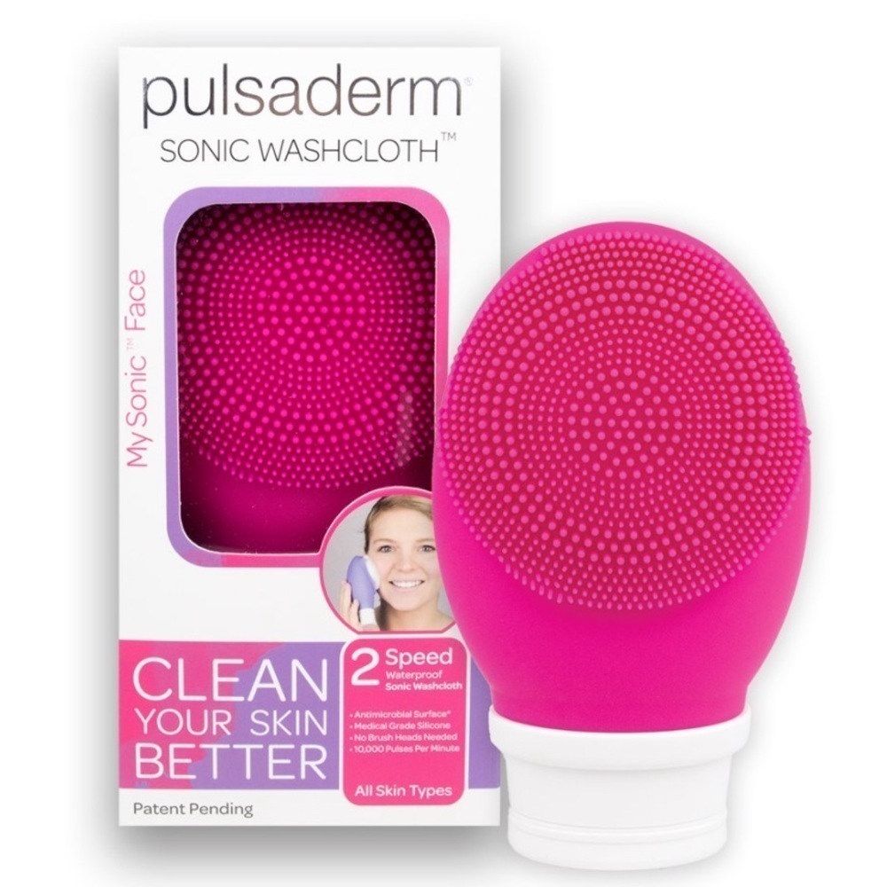 Pulsaderm Sonic Face Wash Cloth, Pink NEW Product
